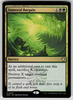 Immoral Bargain Rare Commander: Secrets of Strixhaven 47 MTG Near Mint 2026 - Image 1