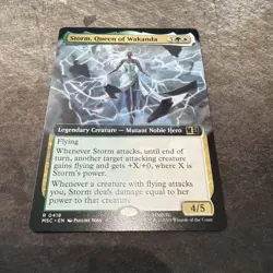 Storm, Queen of Wakanda (Extended Art) 418 MTG MSC Commander: Marvel Regular NM - Image 1