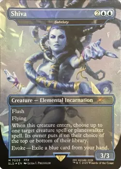Shiva - Subtlety (Rainbow Foil) SECRET LAIR Mtg - Authentic! - Image 1