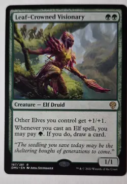 Leaf-Crowned Visionary Dominaria United Regular - Image 1