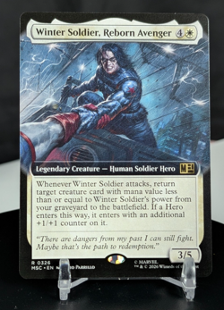 MTG Winter Soldier, Reborn Avenger EXTENDED ART NON-FOIL NM Marvel MSC #326 Rare - Image 1