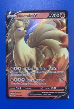 2020 Pokemon Sword Shield Rebel Clash Ninetales V URR Ultra Rare Rare #26/192 - Image 1