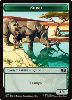 4x Elephant/Rhino Token, MTG, Super Heroes Tokens, 4 pack, Magic - Image 2