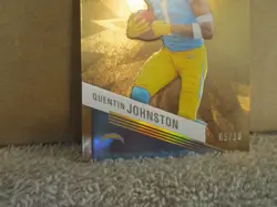 2023 PANINI DONRUSS ELITE QUENTIN JOHNSTON #176 RC ROOKIE GOLD 5/10 CHARGERS - Image 5