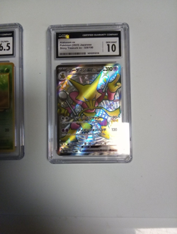 Alakazam 2023 ex 326/190 : Shiny Treasure Ex (Japanese) CCG 10 & Chikorita 6.5 - Image 2