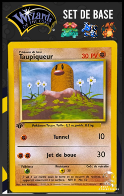 Carte Pokemon Taupiqueur 47/102 Edition 1 Ed 1 Set De Base Wizards FR 3 - Image 1