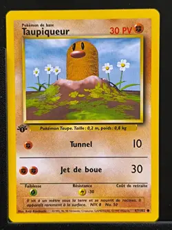Carte Pokemon Taupiqueur 47/102 Edition 1 Ed 1 Set De Base Wizards FR 3 - Image 2