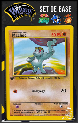 Carte Pokemon Machoc 52/102 Edition 1 Ed 1 Set De Base Wizards FR 3 - Image 1