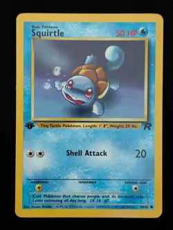 1st Edition Squirtle 68/82 Team Rocket WOTC Pokemon Card TCG 2000 - Image 1