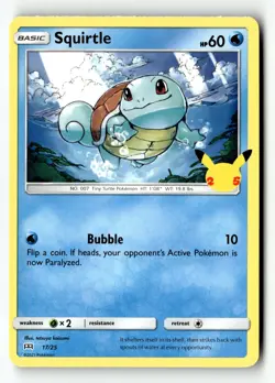 Pokemon Card Squirtle - 17/25 LP McDonald's 25th Anniversary Promos 017/025 - Image 1