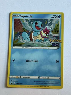 Pokemon TCG Card Squirtle SWSH233 Pokemon GO Black Star Promo Near Mint - Image 1