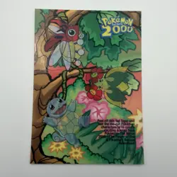 Topps 2000 Pokemon The Movie Sticker Card #7 Of 10 Bellossom/Ledyba/Squirtle - Image 1
