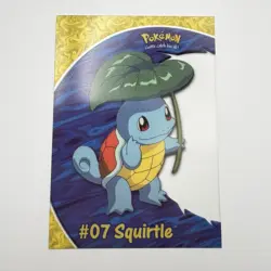 #07 Squirtle PC4 Clear Topps TV Animation 2000 Pokemon Card Clear Plastic - Image 1