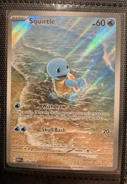 Pokemon TCG Squirtle Illustration Rare Card 151, 170/165 English - Image 1