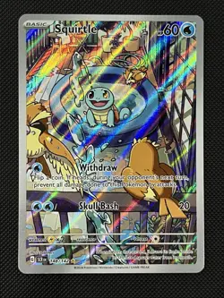 Pokemon TCG Squirtle 148/142 Stellar Crown Secret Rare Card Near Mint Condition - Image 1