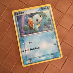 Pokemon TCG Squirtle Stamped Reverse Holo Card 63/100 EX Crystal Guardians MP - Image 1