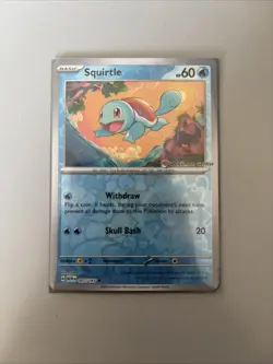 Squirtle 007/165 POKEMON CENTER Exclusive 151 Holo Promo Pokemon Card - Image 1