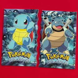 Topps Pokemon Evolution 2-Card Lot Squirtle #07 Blastoise #09 Die Cut Embos - Image 1