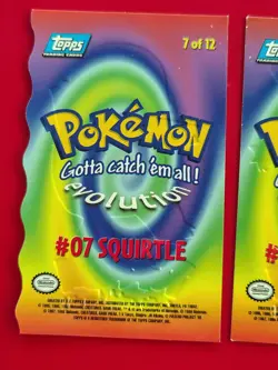 Topps Pokemon Evolution 2-Card Lot Squirtle #07 Blastoise #09 Die Cut Embos - Image 5