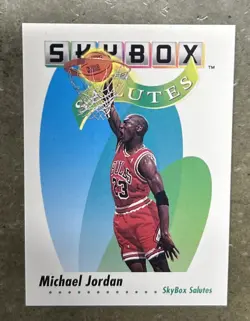 SkyBox 1991-92 Michael Jordan #572 Salutes Basketball Trading Card Chicago Bulls - Image 1