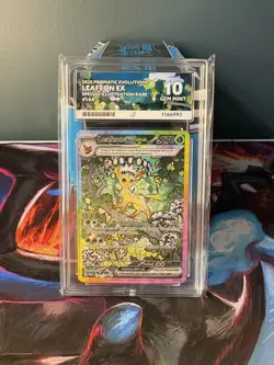 Pokemon Leafeon Ex #144 Prismatic Evolution Ace 10 - sub grades perfect 10 - Image 1