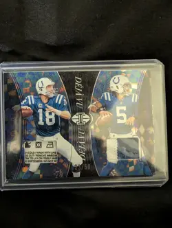 2024 Panini Illusions Football Peyton Manning/Anthony Richardson Patch Card /50 - Image 1