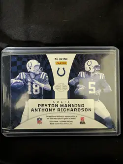 2024 Panini Illusions Football Peyton Manning/Anthony Richardson Patch Card /50 - Image 2