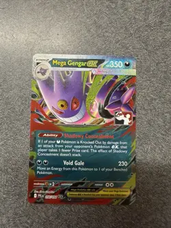 Mega Gengar EX 056/094 XY Phantom Forces Holo Rare English 350 HP pokemon stamp - Image 2