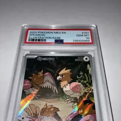 SPEAROW POKEMON HOLO ILLUSTRATION RARE MEGA EVOLUTIONS PSA 10 GEM MT 151/132 - Image 3