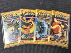 4 Sealed Spanish Pokemon XY Flashfire Booster Packs - Art Set - Image 1