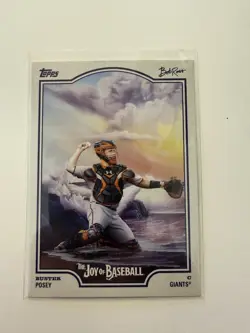 2025 Topps X Bob Ross The Joy of Baseball Buster Posey #67 San Francisco Giants - Image 1