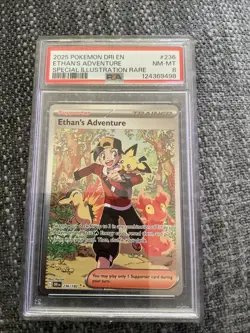 Pokemon 2025 Destined Rivals Ethan's Adventure Sir 236/182 PSA 8 - Image 1