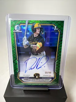 Topps 2026 Bowman Chrome Daniel Dickinson 1st Green Reptilian Auto CPA-DD 08/99 - Image 1