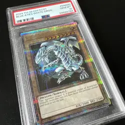 Blue-Eyes White Dragon Yugioh 2024 KC01-EN000 Quarter Century Secret Rare PSA 10 - Image 4