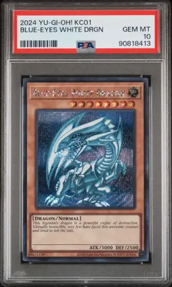 Blue-Eyes White Dragon Yugioh 2024 KC01 Secret Rare PSA 10 - Image 1