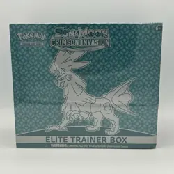 Pokemon SUN AND MOON CRIMSON INVASION Elite Trainer Box ETB New SEALED Small Rip - Image 1