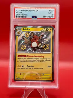 Pokemon TCG Raichu 132/091 Shiny Rare PSA 9 Paldean Fates MINT! English - Image 1