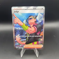 Judge SV10: Destined Rivals - Pokemon NM 222/182 card Supporter Trainer Full Art - Image 1