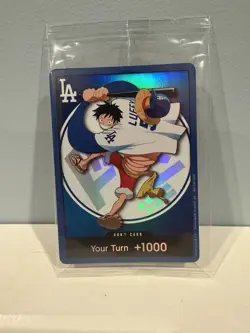 2026 ONE PIECE x Los Angeles Dodgers Monkey D. Luffy DON!! Promo Card SGA 7/2/26 - Image 1