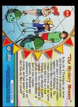 Pokemon Card - Topps The Mystery Menace TV Animation Edition OR19 Blue Logo - Image 2