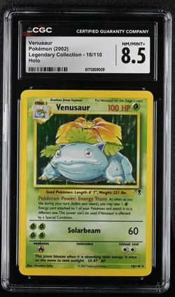 Venusaur 18/110 Legendary Collection Holo Rare CGC 8.5 Vintage Pokemon Card 2002 - Image 1