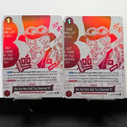 Bandai One Piece Card Game Portgas D. Ace 2-Card Lot OP13 OP13-019 Counter - Image 1
