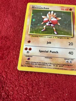 Hitmonchan 007/102 Base Set Holo Wotc Pokemon Card 1999 Played - Image 4