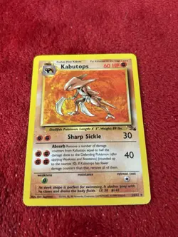 Kabutops 24/62 Fossil Non Holo Wotc Pokemon Card Lp - Image 1