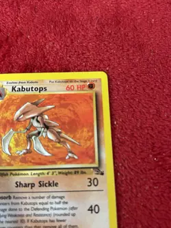 Kabutops 24/62 Fossil Non Holo Wotc Pokemon Card Lp - Image 2
