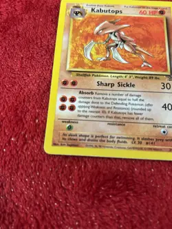Kabutops 24/62 Fossil Non Holo Wotc Pokemon Card Lp - Image 4