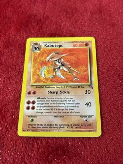 Kabutops 24/62 Fossil Non Holo Wotc Pokemon Card Lp - Image 5