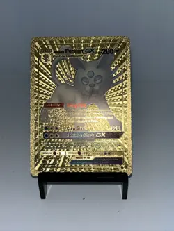 Alolan Persian GX Metal Gold Foil Pokemon Card Fan Art Card Rare! - Image 2