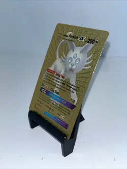 Alolan Persian GX Metal Gold Foil Pokemon Card Fan Art Card Rare! - Image 5