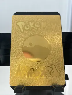 Calyrex VMAX Metal Gold Foil Pokemon Card Fan Art Display Card HP320 - Image 2